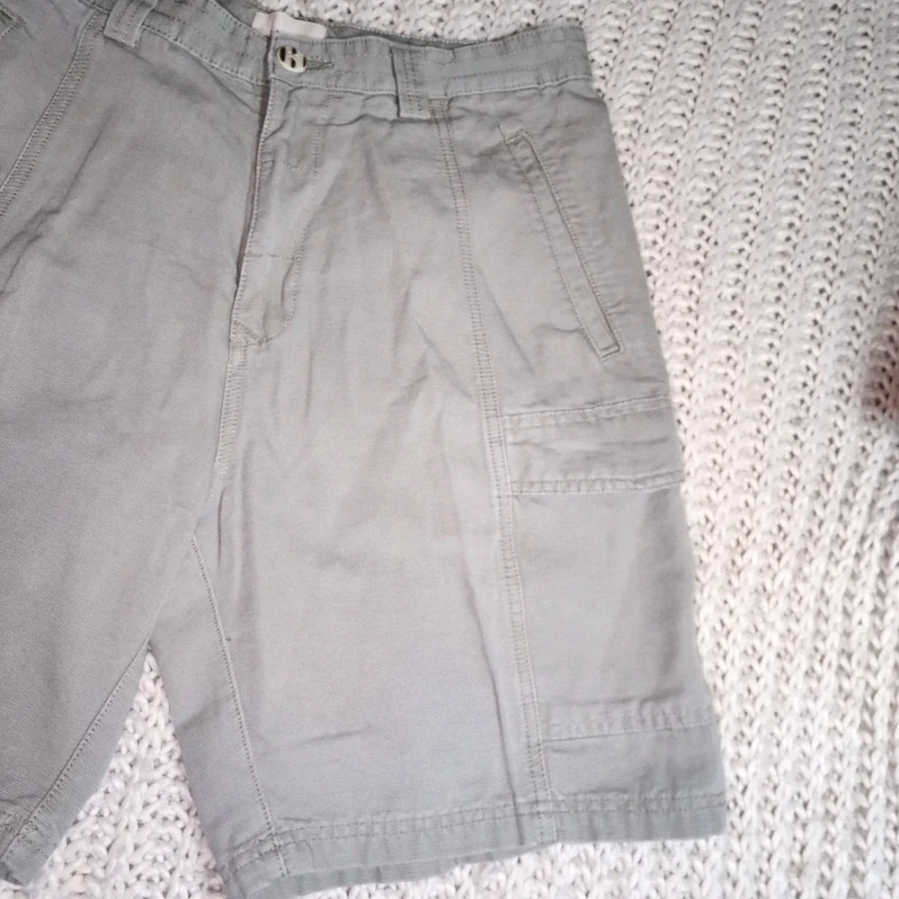 Jachs Mens Beige Khaki Cargo Shorts Size 32
